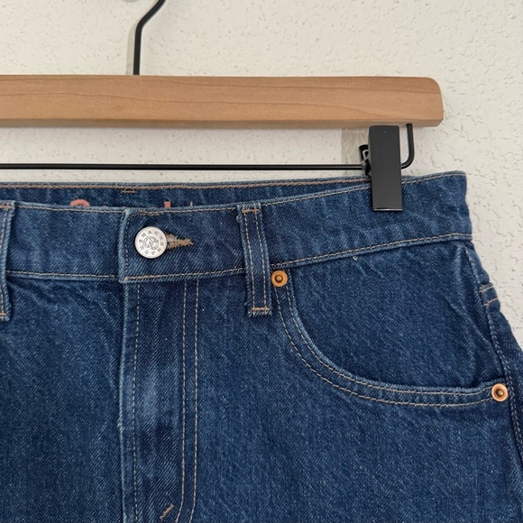 Mother SNACKS! The Fun Dip Micro Cut Mini Denim Jean Skirt in Cold Brew Size 25 - Picture 15 of 15